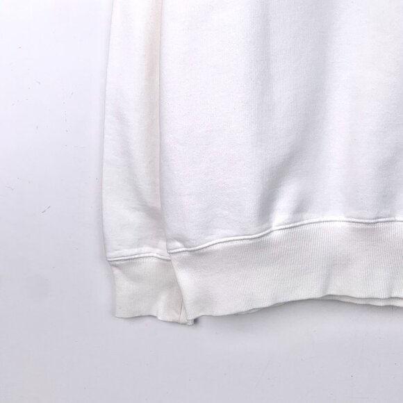 Dior White Embroidered Logo Cotton Long-Sleeved Round-Neck Sweatshirt M - Picture 6 of 8